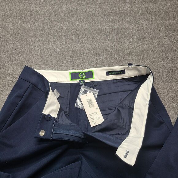 C Wonder Pants Womens 6 Navy Blue Signature Crop Trousers Stretch Office Casual - Picture 4 of 10